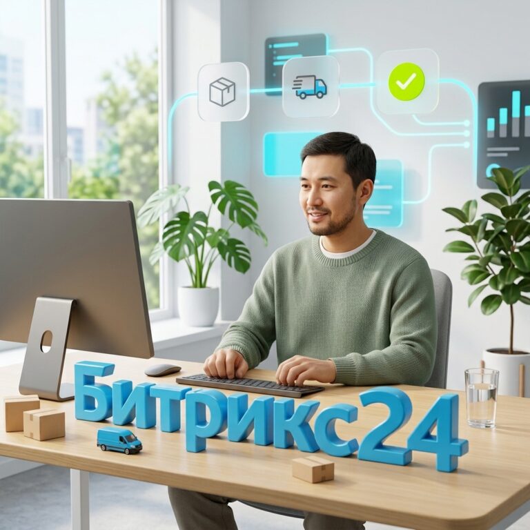 Разработчик настраивает интеграцию Битрикс24 со службой доставки: посылки и статусы заказа на обложке