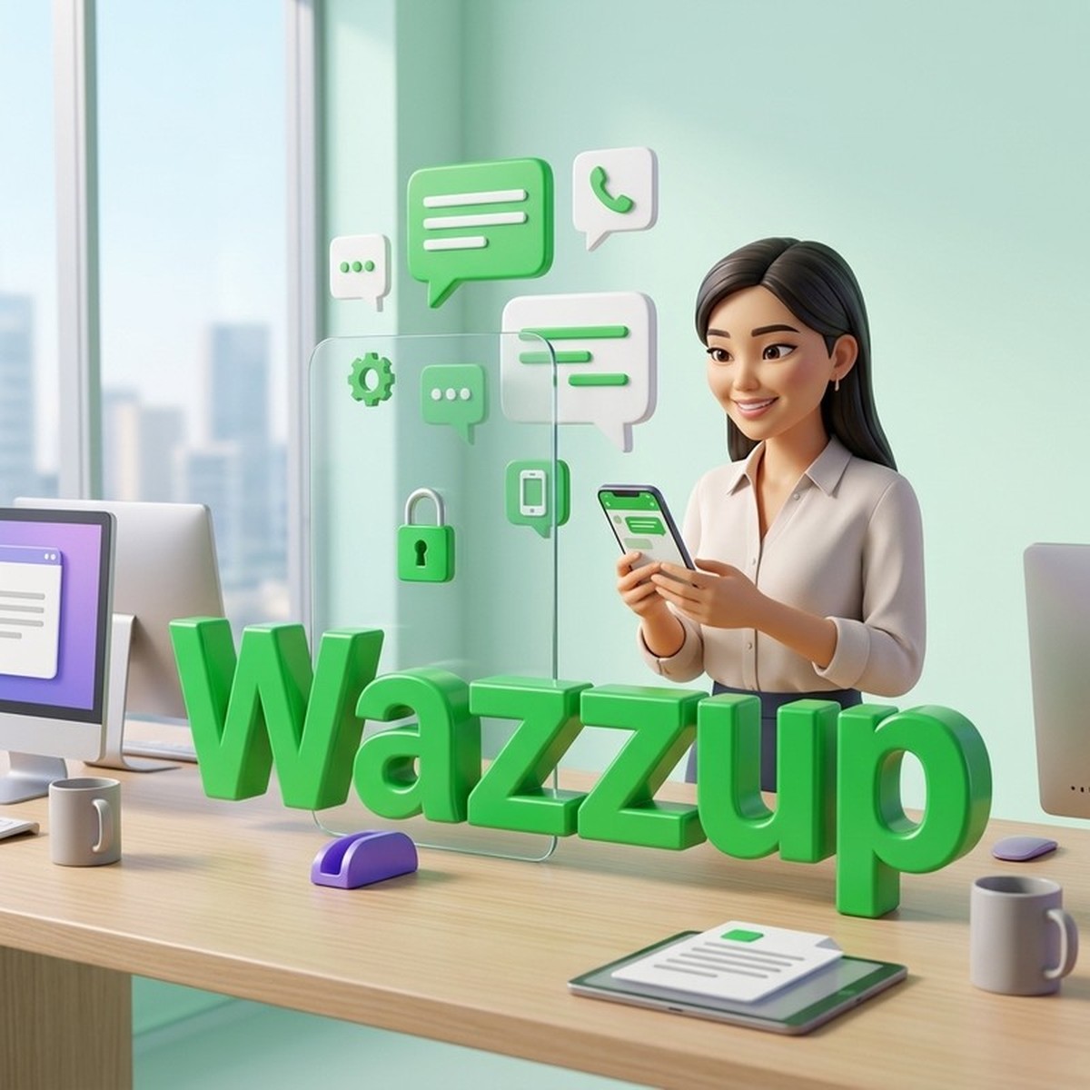 Часть чатов за стеклянной перегородкой с замком: права доступа в Wazzup