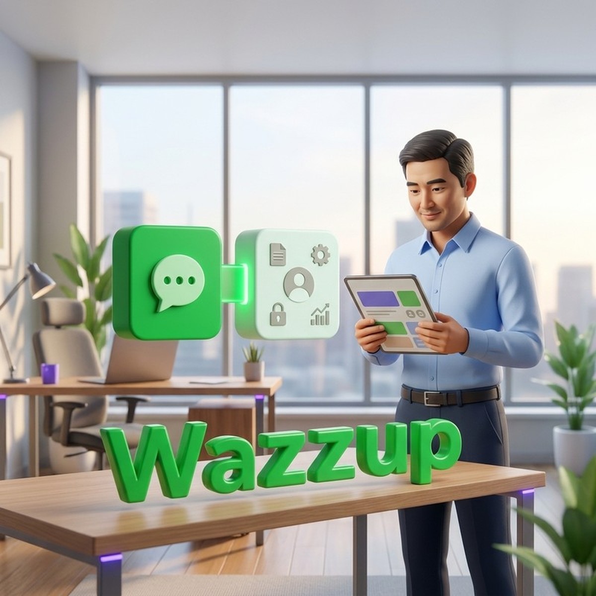 Зелёный и голубой блоки соединены в пару: связка Wazzup и Битрикс24 для отдела продаж