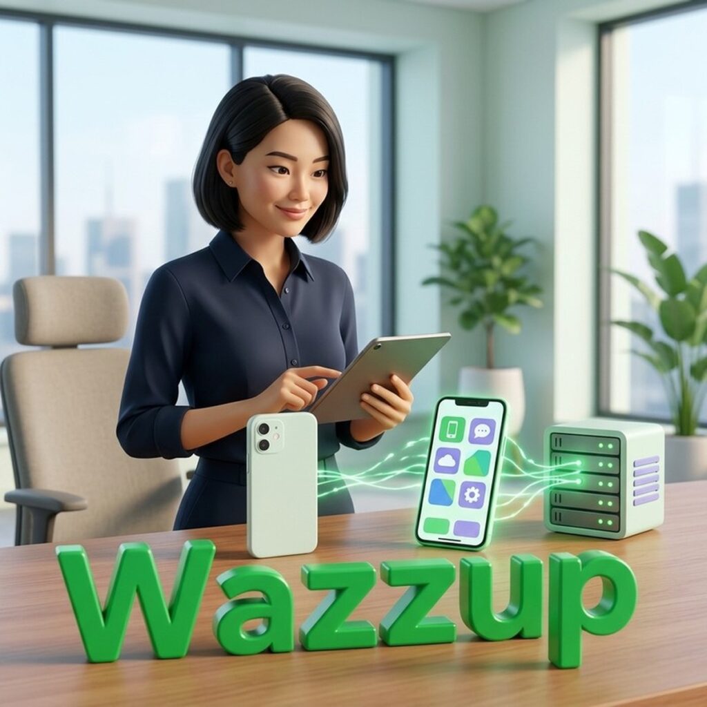 Простой смартфон и смартфон, подключённый к серверу: Wazzup Business API или обычный WhatsApp